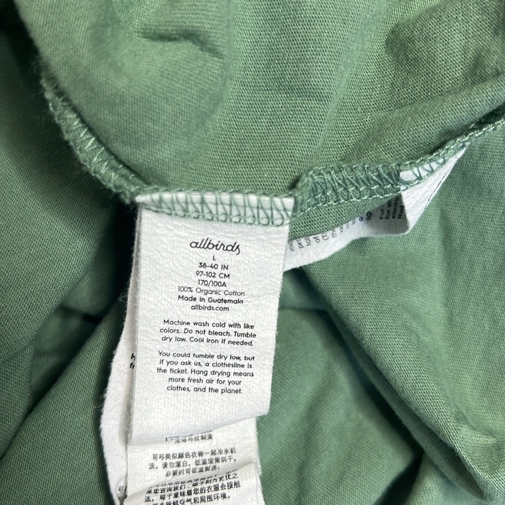 NWT allbirds Cotton Long Sleeve Tee Hazy Cargo - NWT - Picture 10 of 10